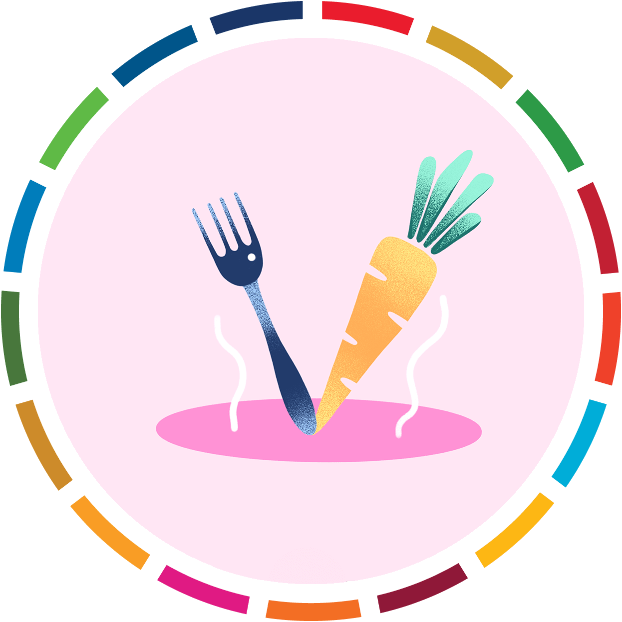 plate with carrot icon